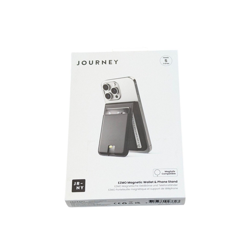 Aa2O JOURNEY - EZMO MagSafe Wallet‎ & Phone Stand - Black